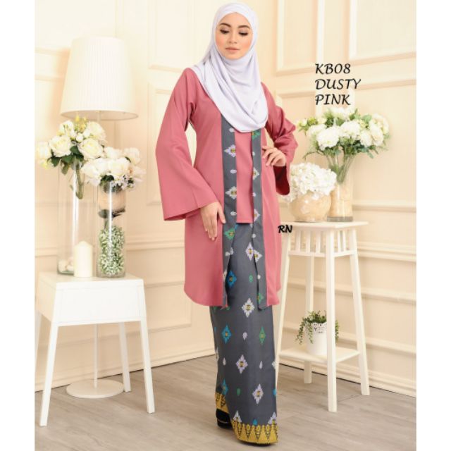 Size Xxl Sale Kebaya Nyonya Kurung Clothes Kebaya Traditional Songket Pink Shopee Singapore