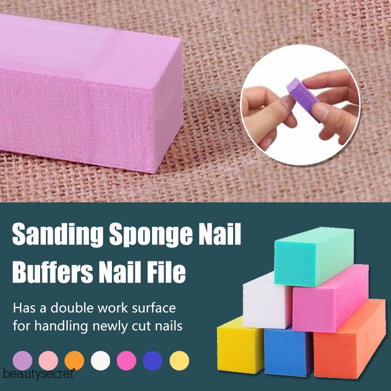 CGBE Nail Files And Buffer Manicure Tools Kit Rectangular Nail Buffer Block  100/180 Grit Nail File Nail Care File Buffer Tool 10Pcs Nail File-white |  1pc Nail Files Sanding 100/180 Square Double