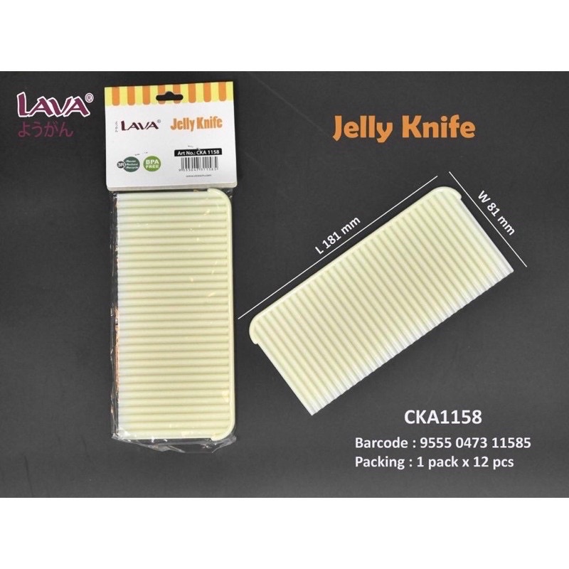 LAVA Plastic Jelly Knife / Jelly Cutter / Pisau Jeli / Pisau Agaragar