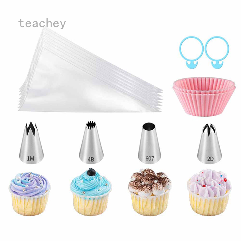 Teachey Cake Decorating Supplies Kit Cake Baking Tools Kitchen Tools Pastry Tools Russian Piping Tips Nozzles Pastry Bags Set Shopee Singapore