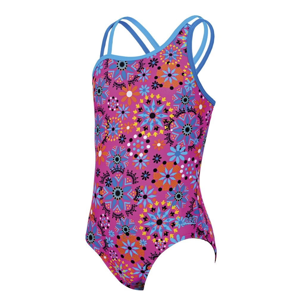 Costume Da Bagno Donna Zoggs Dakota Crossback - Modello A Fascia Incrociata, Tessuto Tecnico Multicolore, Perfetto Per Nuoto E Tempo Libero