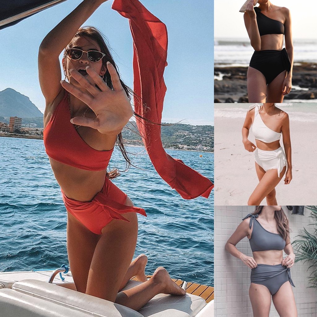 high halter neck swimsuit