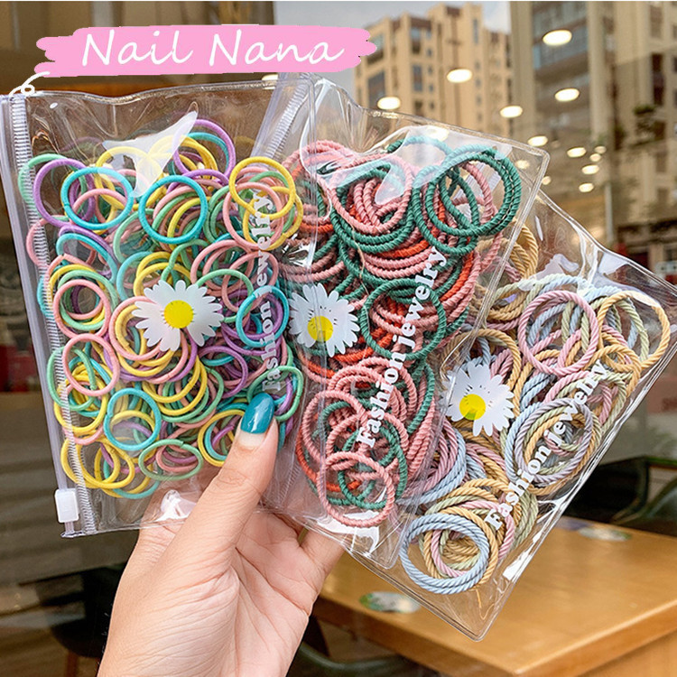 *Nail Nana*100 Pieces of Baby Hair Bands Rubber Bands Do Not Hurt Hair