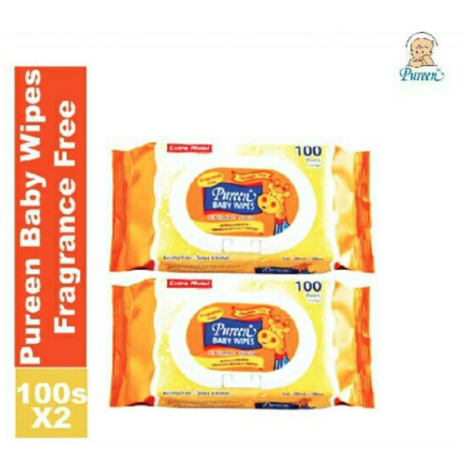 Pureen Baby Wipes Fragrance Free Orange Or With Fragrance Pink 100s X 2 Tisu Basah Bayi Shopee Singapore