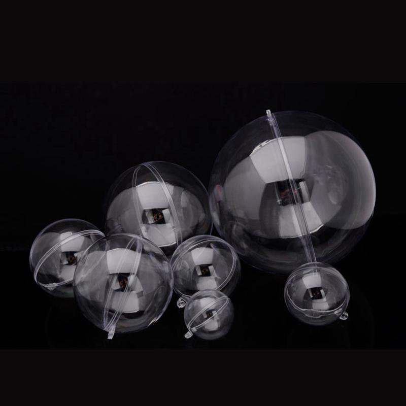 Clear Plastic Craft Ball Acrylic Sphere Bauble Wedding Candy Flower Box