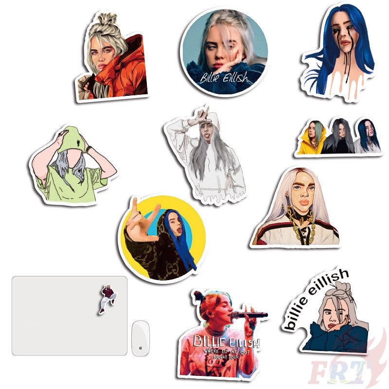 billie eilish series 04 pop singer superstar stickers 50pcs set diy fashion mixed doodle decals stickers bubble store
