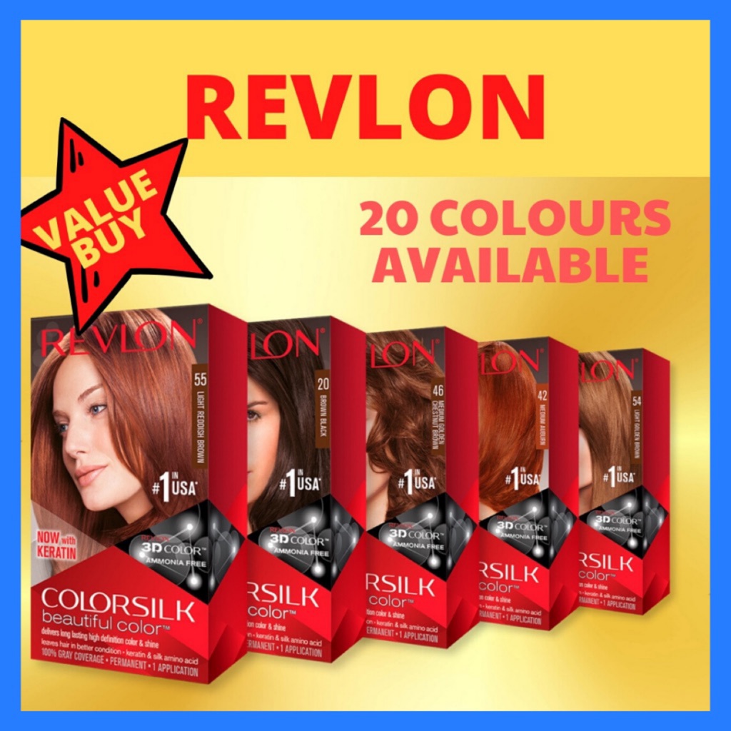 VALUE BUY FOR 1) REVLON COLORSILK HAIR DYE (20 COLOUR) | Shopee Singapore