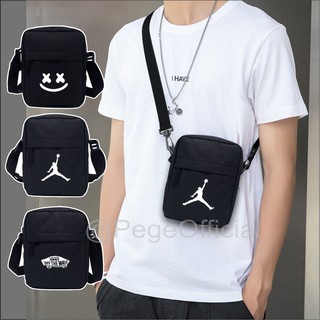 PRIA Men's Casual Sling Bag Plain Screen Printing Distro Slingbag Shoulder Boys - PG - 8877
