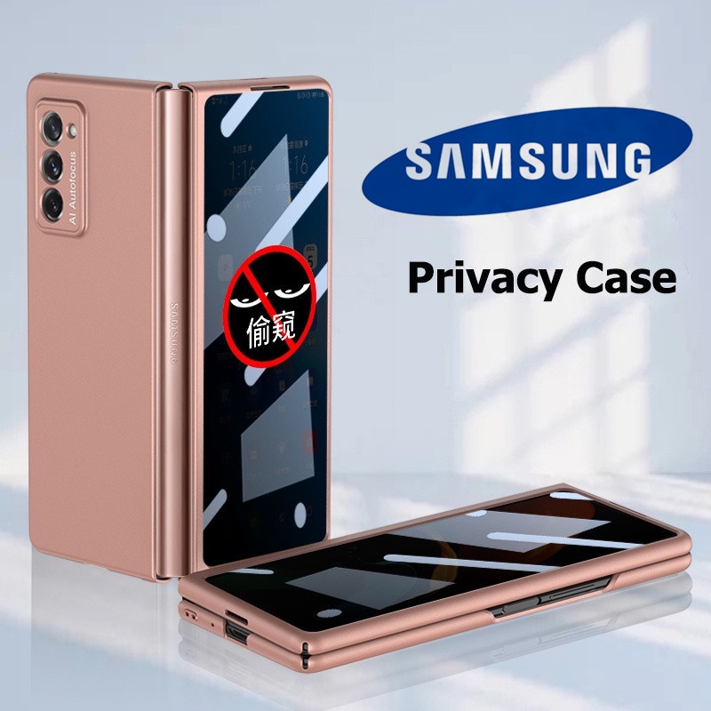 Privacy Screen Protector for Samsung Galaxy Z Fold 4 Fold 3 5G Fold Front + Inside +Lens Full