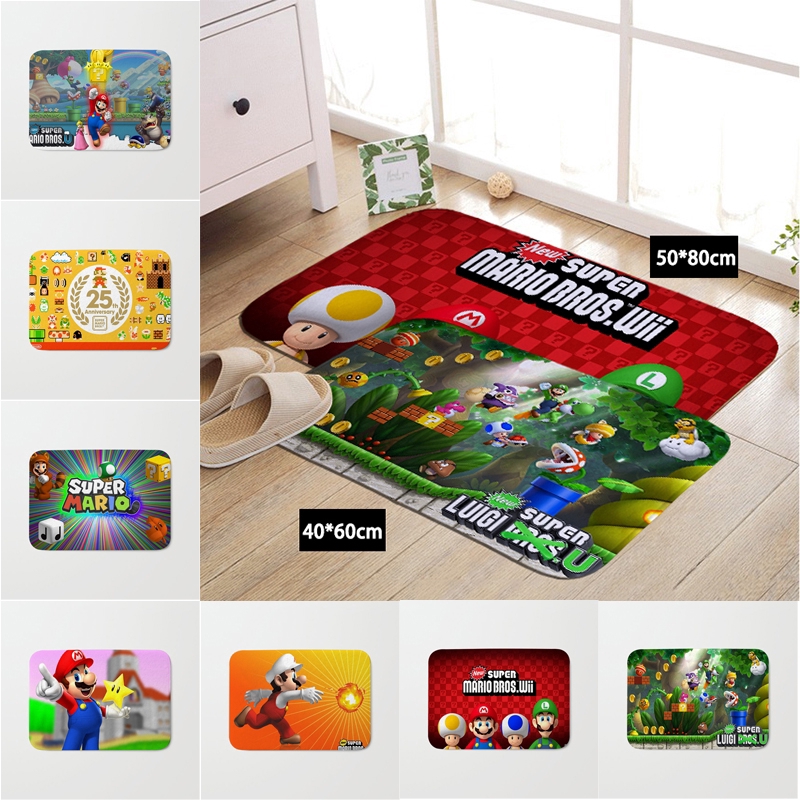 Mats Anti Slip Floor Carpet 3d Super Mario Pattern Print Doormat For Bathroom Kitchen Entrance Rugs Home Decoration40x60 50x80cm Shopee Singapore