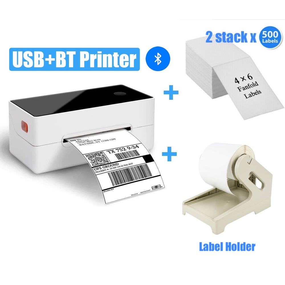 全品送料無料】 Phomemo Thermal Label Printer with Holder and Pack of 2 Roll 250  4x6 Labels Pink Direct USB 4×6 Shipping Prin medimind.com.au