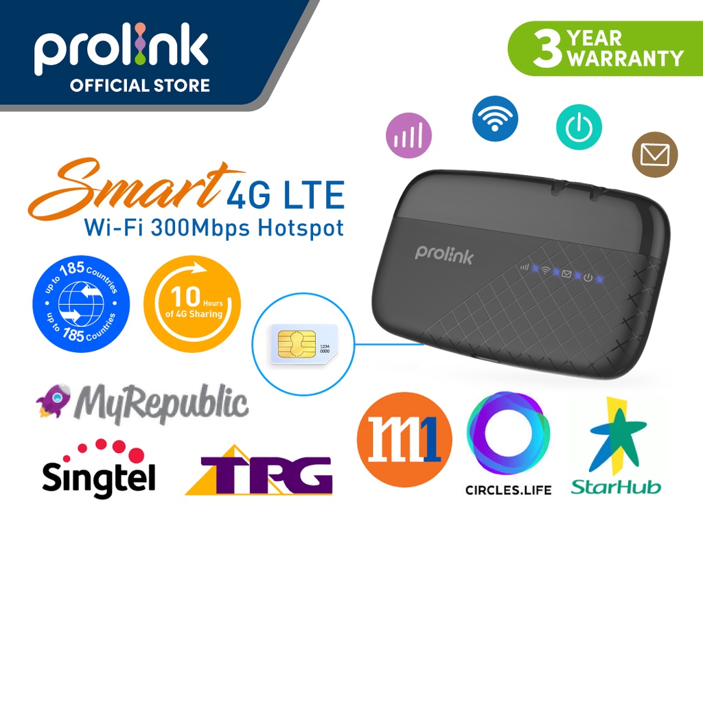 Pocket WiFi for local/ overseas travel) Prolink PRT7011L Smart 4G LTE