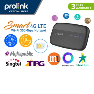Pocket WiFi for local/ overseas travel) Prolink PRT7011L Smart 4G LTE WiFi 300Mbps Hotspot Travel Mobile Router Mifi