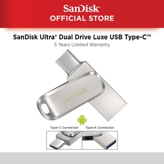 SanDisk Ultra Dual Drive Luxe USB Type-C Flash Drive SDDDC4 150MB/s 5 Years Limited Warranty