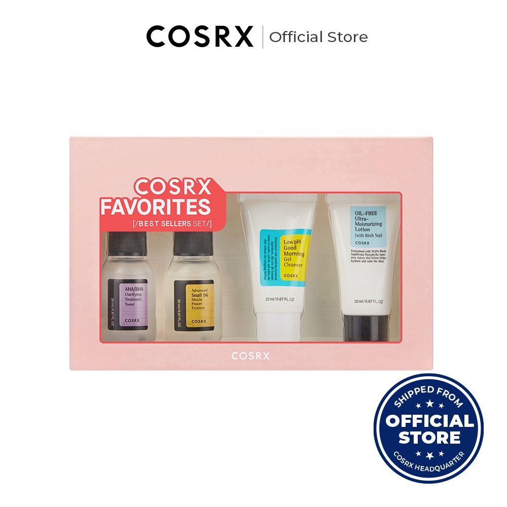 [COSRX OFFICIAL] Favorites Best Sellers Set (Mini Sized), AHA 0.1%, BHA ...