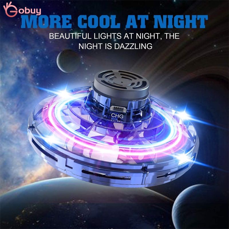 Flynova Mini Drone LED UFO type Flying Helicopter spinner Fingertip Upgrade Flight Gyro Drone