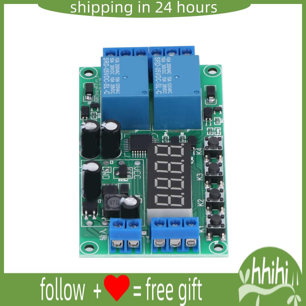 Hhihi Delay Relay Module 2 Channel Pulse Trigger Power Off Cycle Timer