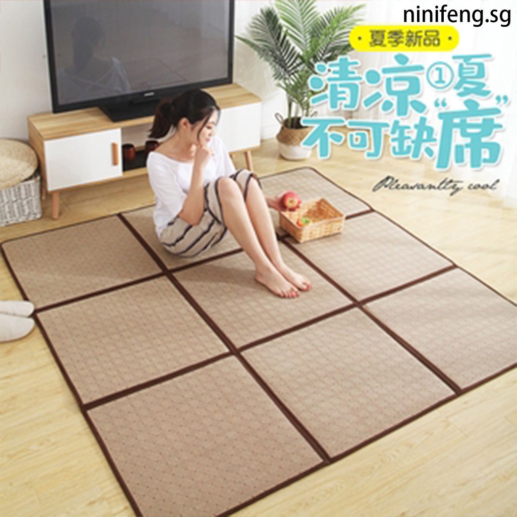 【ready stock】 Folded Japanese Cane Mats, Living Room Bedroom Summer Pad
