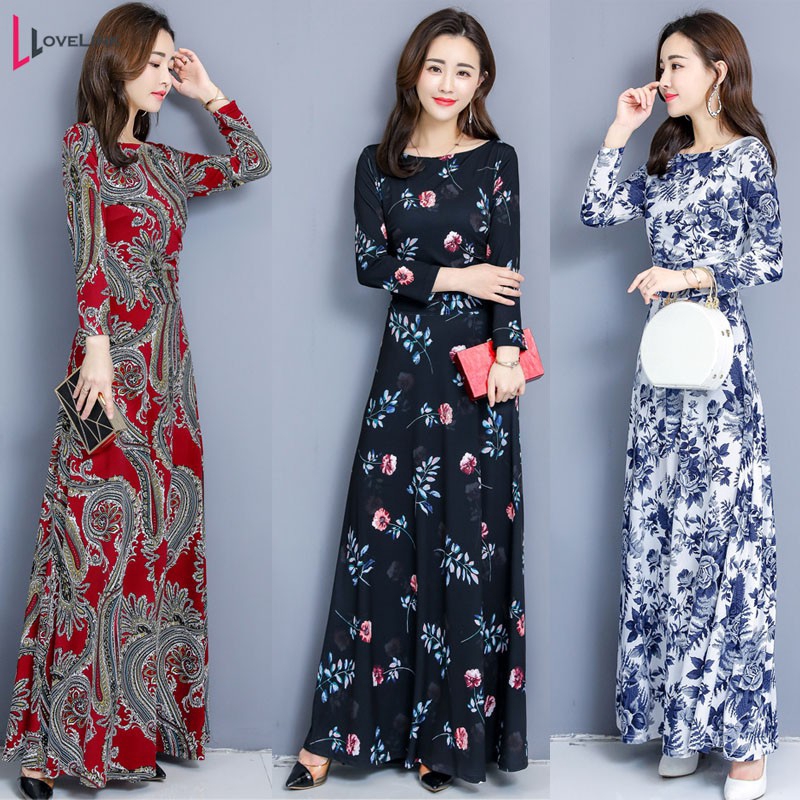 long dresses casual with sleeves