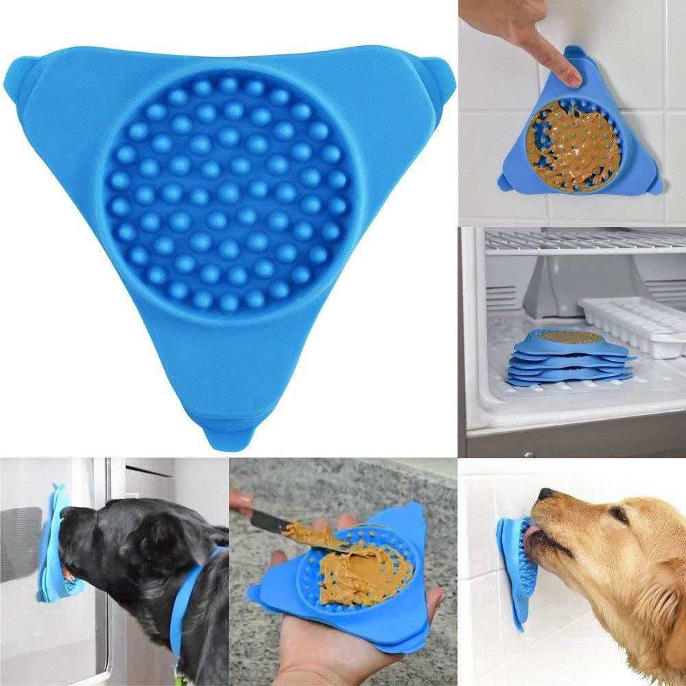 Dog Feeder Slow Eating Pet Bowl Wall Mount Pad Training Foraging