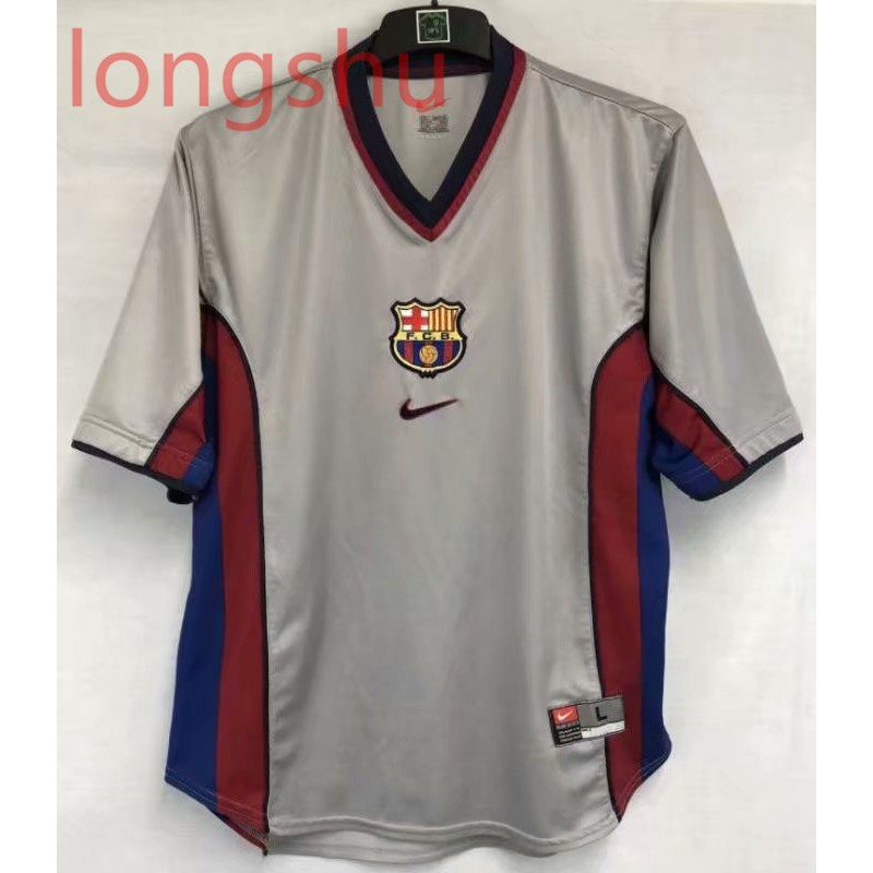 gray retro soccer jersey shirt S-2XL 