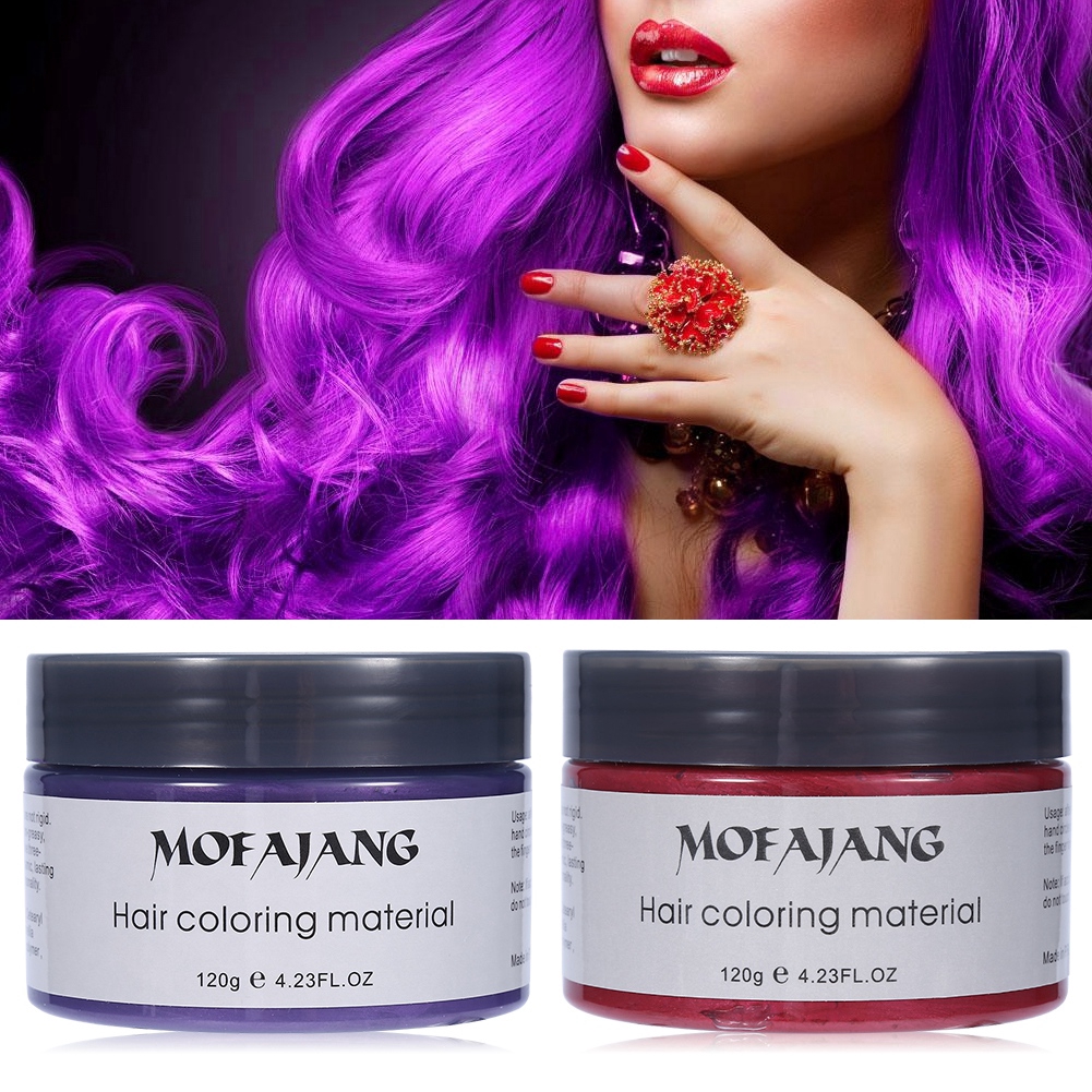 Wax Hair Cream Styling Mud Dye Coloring Hair 120ml Non Oily