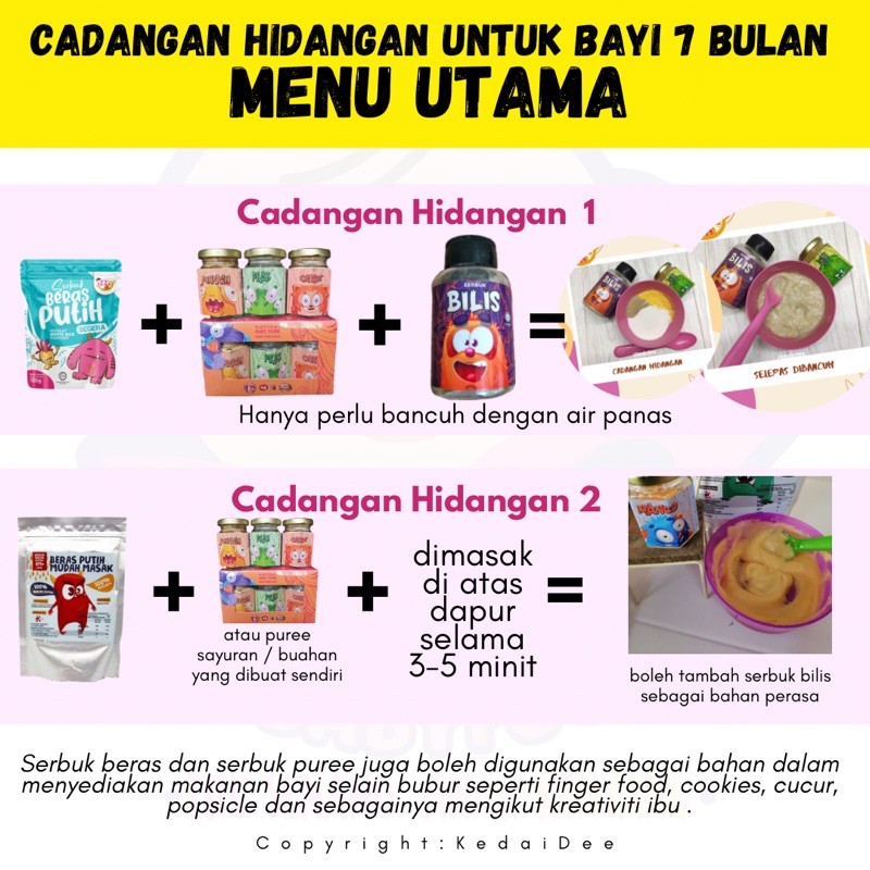 Hot Combo Set Makanan Bayi 7 Bulan 7 Months Old Baby Food Set Izliyah Kitchen Izzly Natural Baby Food Shopee Singapore