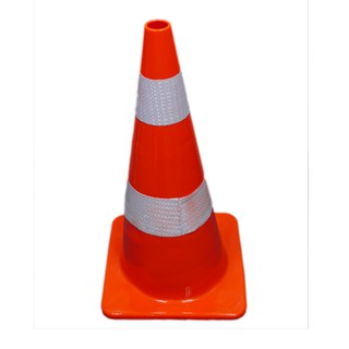 **Ready Stock In Singapore* SAFETY CONE Unbreakable Orange Rubber Traffic Block Road Barrier With White Reflective Tapes #2
