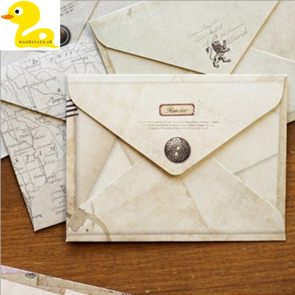 12pcs Paper European Envelop Envelope Mini Retro Mailer Shopee Singapore