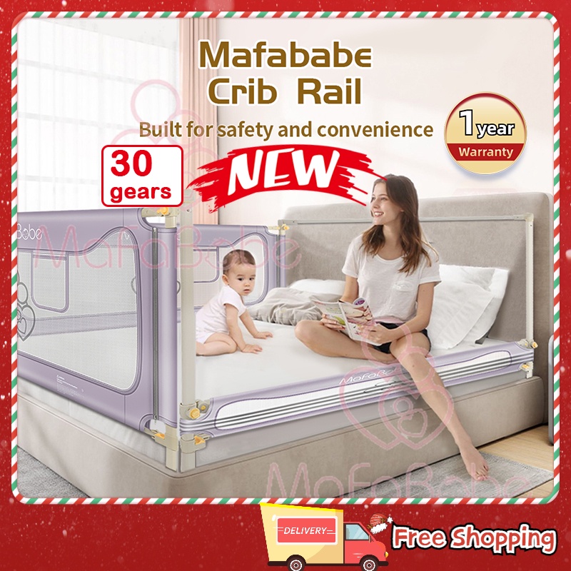 [7th Gen] Anti Fall Baby Bed Fence Baby Bed Guard Baby Rail Guard Baby