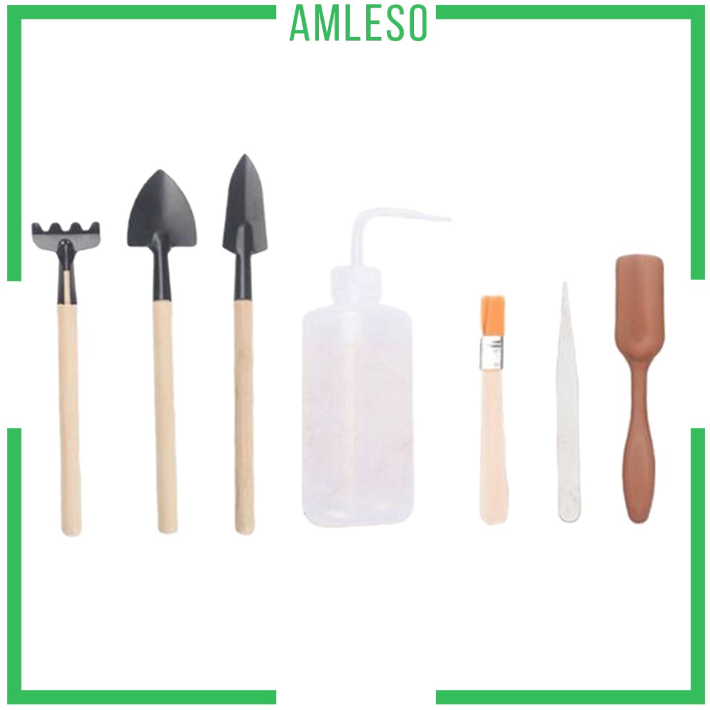 Amleso 1 Set Mini Garden Transplanting Kits Gardening Hand Tools For Succulent Bonsai Shopee Singapore