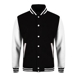 HITAM PUTIH Varsity Baseball Jacket Black - White | Shopee Singapore