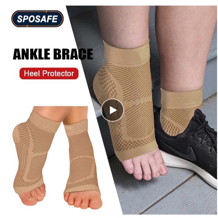 Ankle Sports Brace Compression Sleeve Plantar Fasciitis Sock for