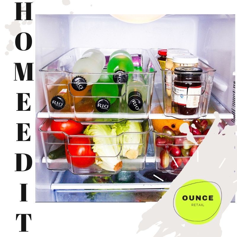 Kitchen Storage Fridge Organisers Clear Acrylic Containers Shopee