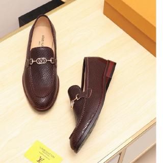 【International procurement】louis Vuitton LV club loafer genuine leather slip on shoes for men ...