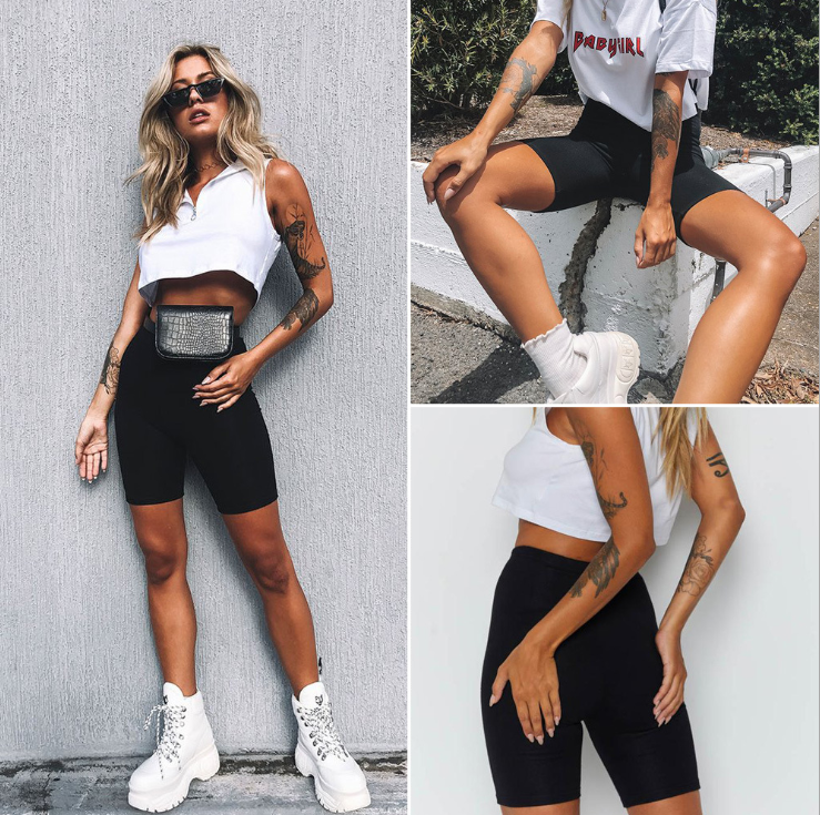 womens casual bike shorts