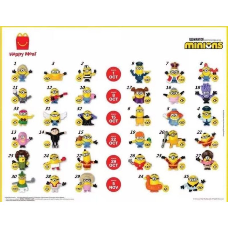 2020 McDonald Happy Meal Toy Minions 