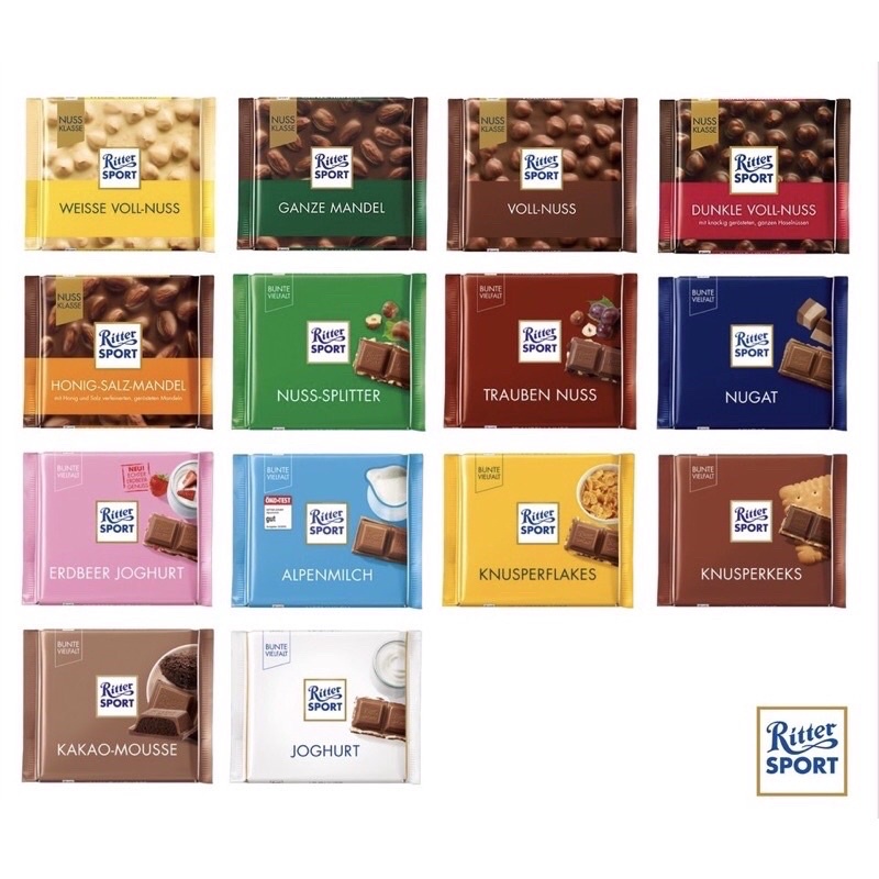 [Shop Malaysia] Ritter Sport Chocolate All Flavour (100g) | Shopee ...