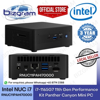 Intel NUC i7-1165G7 11th Gen Performance Kit Panther Canyon Mini PC RNUC11PAHI70000 Core 4, Thread 8/DP, Type-C/ TB3/