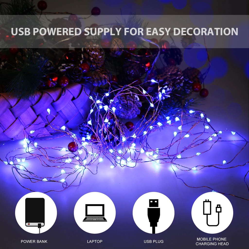 Fairy Lights , Ariceleo 5M Main plug Led Fairy Lights, 50 LEDs (Multi