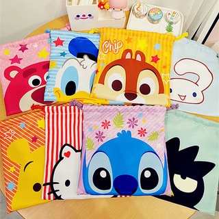 cute cartoon multi-function drawstring pouch storage bags
