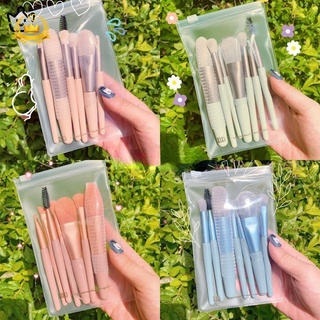 Set of 8 makeup brushes with zip bags in vintage style JP6 HB SAWU
