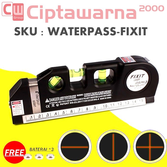 Cm Vertical Horizontal Laser Ruler Spirit Level FIXIT FIXIT Shopee Singapore