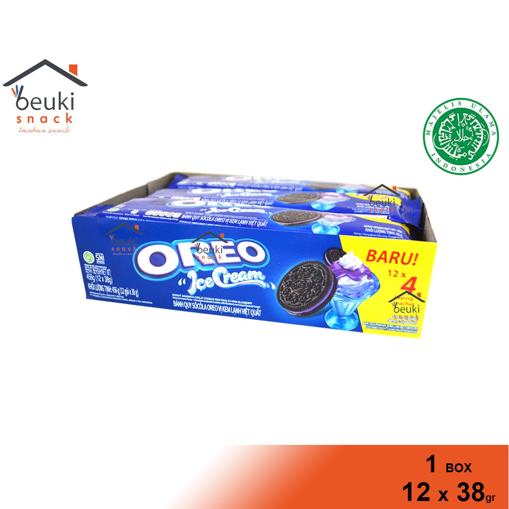 Box Oreo Lup Ice Cream Blueberry Biscuit Cake With Halal Berry Cream Mui 12pcs X 38gr Shopee Singapore