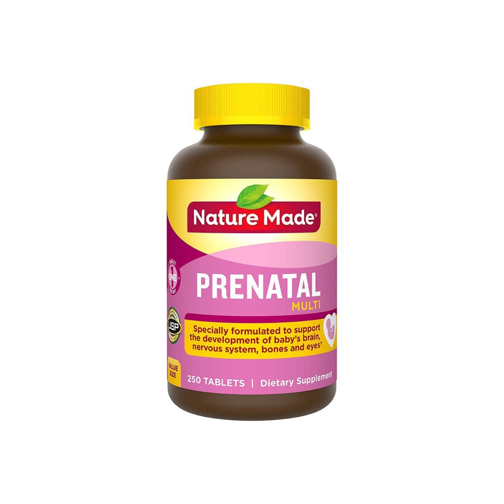Nature Made Prenatal Vitamin with Folic Acid, Iron, Iodine & Zinc, 250 Tablets Shopee Singapore