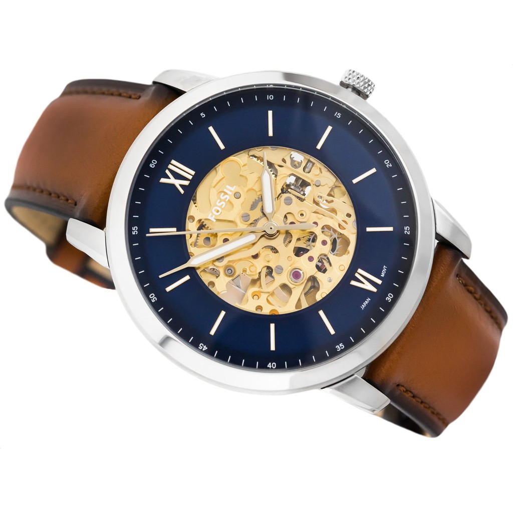 ex306 blue leather analog men's watch