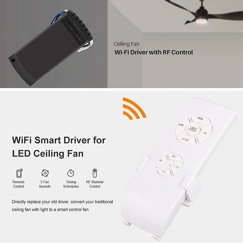 Tuya Wifi Smart Ceiling Fan Controller, Ceiling Fan Wifi Remote