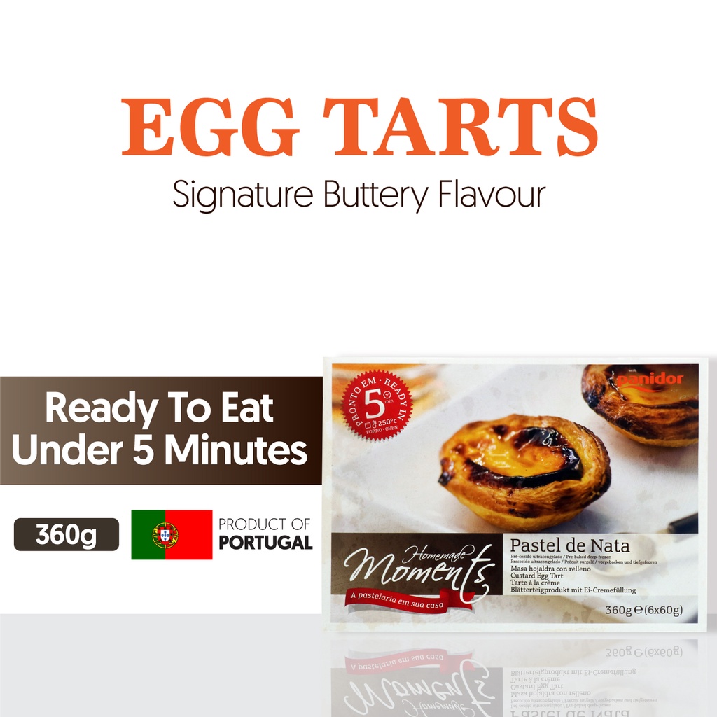 [Panidor] Homemade Moments Portuguese Egg Tarts 6s 360g (Expiry Date