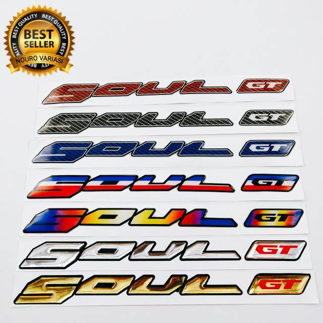 Emblem Embossed Rubber Logo 3d Soul Gt Twotone Carbon Red Carbon Black Thailand Best Quality Shopee Singapore