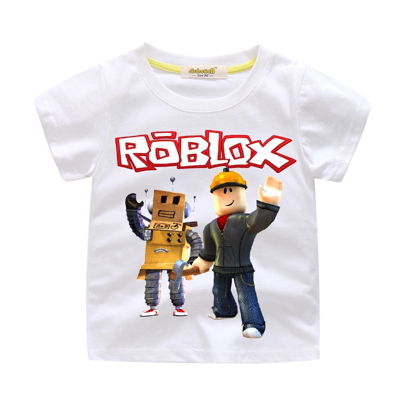 Minecraft Children Clothing Kids Boys Girls Roblox Printed Short Sleeve T Shirt - ua training pants roblox